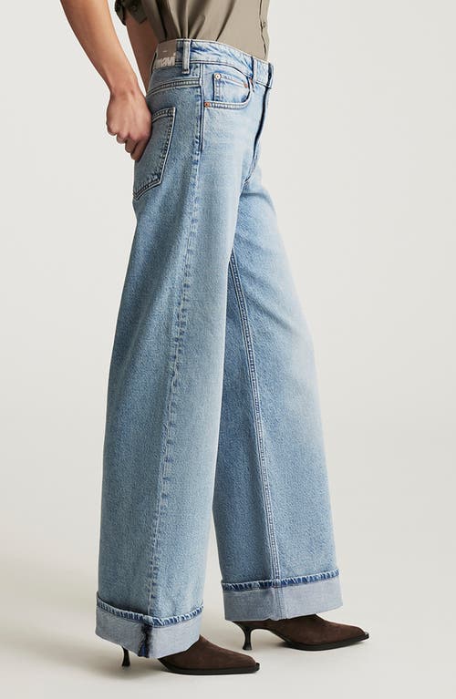 Mavi Jeans Florida Cuffed Wide Leg Jeans In Blue