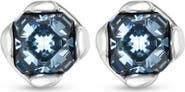 UNODE50 Sterling silver-plated earrings with blue crystals