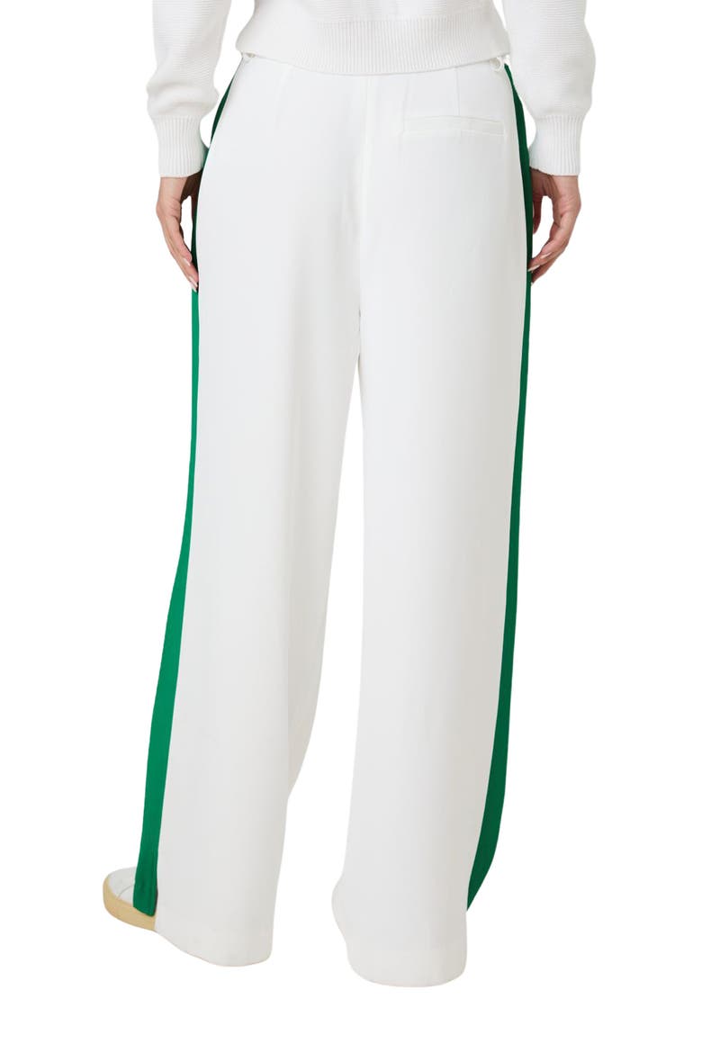 Stripe Side Pants, Alternate, color, WHITE/TAMBOURINE GREEN