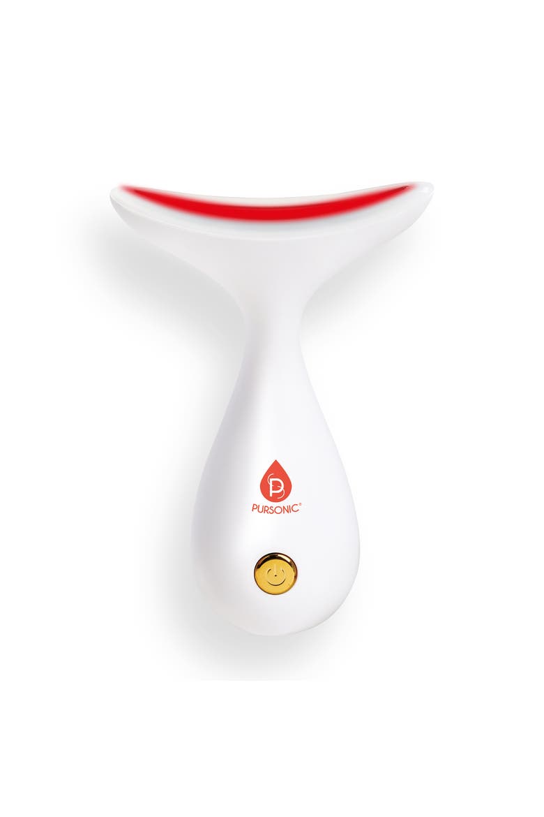 LED Light Therapy Neck & Face Sculpting Wand, Main, color, White