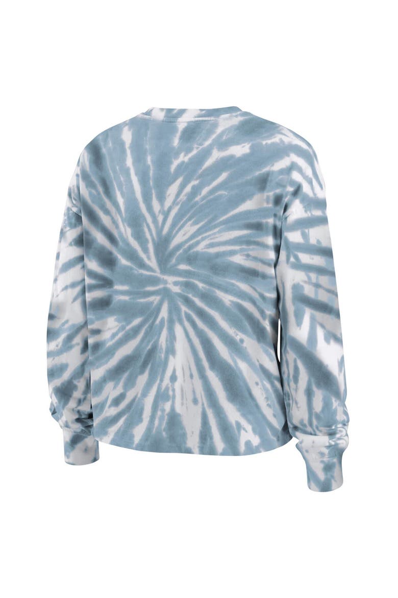 Women's WEAR by Erin Andrews Carolina Blue North Carolina Tar Heels Tie-Dye Long Sleeve T-Shirt, Alternate, color, Light Blue
