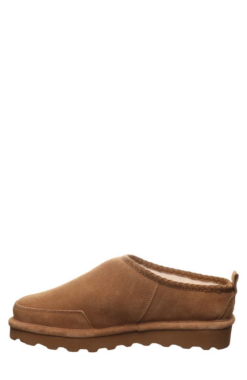 Bearpaw Damian Faux Fur Lined Clog Slipper In Brown