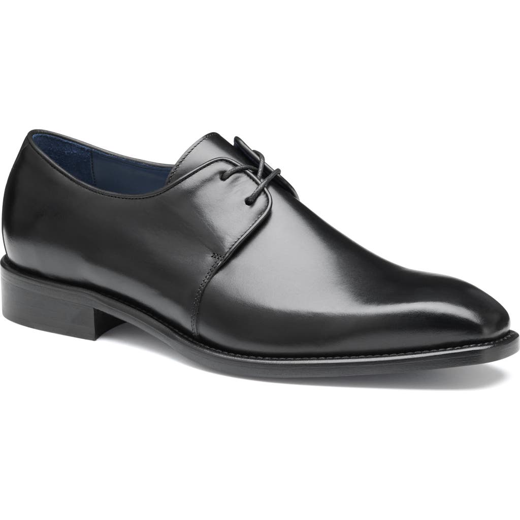 Johnston & Murphy Collection Larson Plain Toe Derby In Black