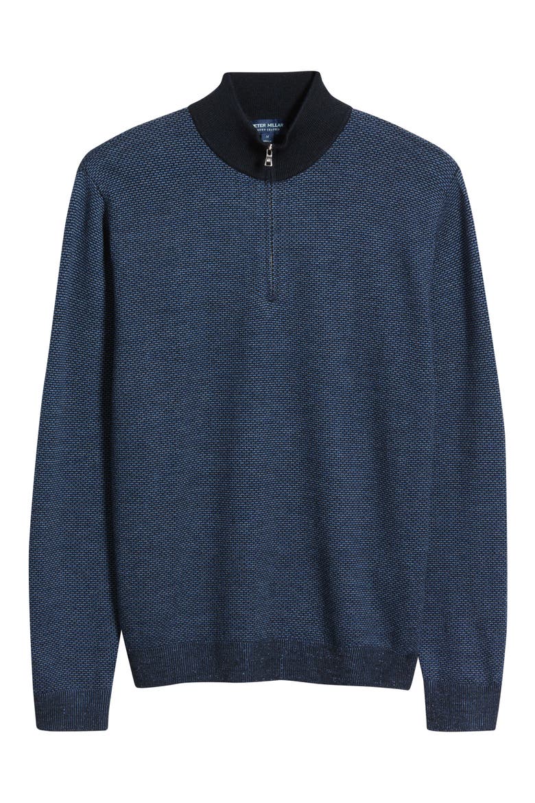 Crown Crafted Ashland Quarter-Zip Merino Wool Sweater, Alternate, color, MIDNIGHT NAVY