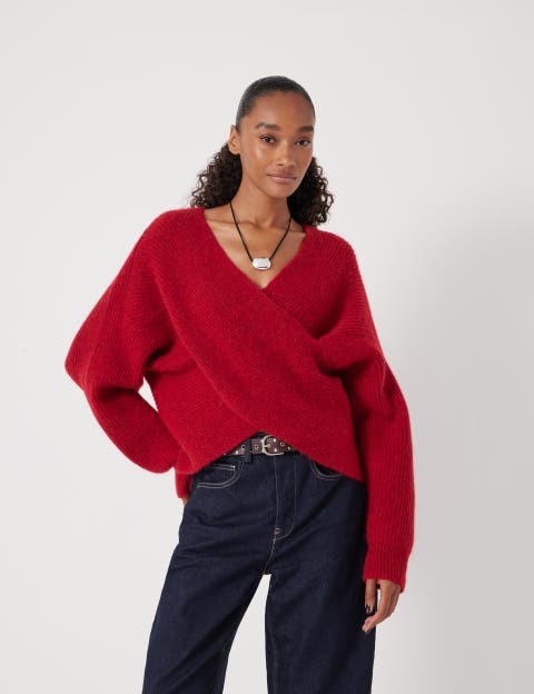 Betty Criss-Cross V-Neck Knit Jumper
