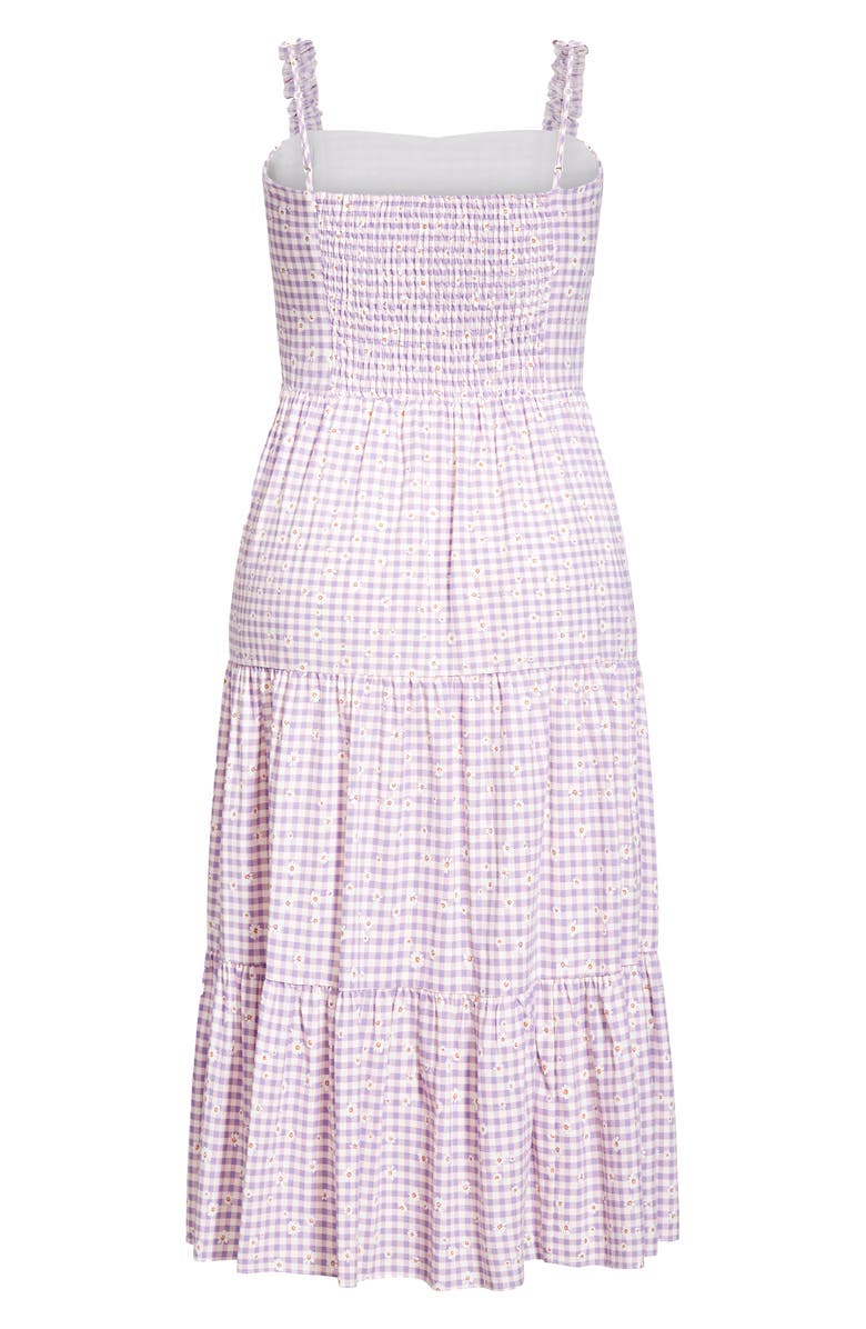 City Chic Victoria Tiered Gingham Sundress, Alternate, color, 