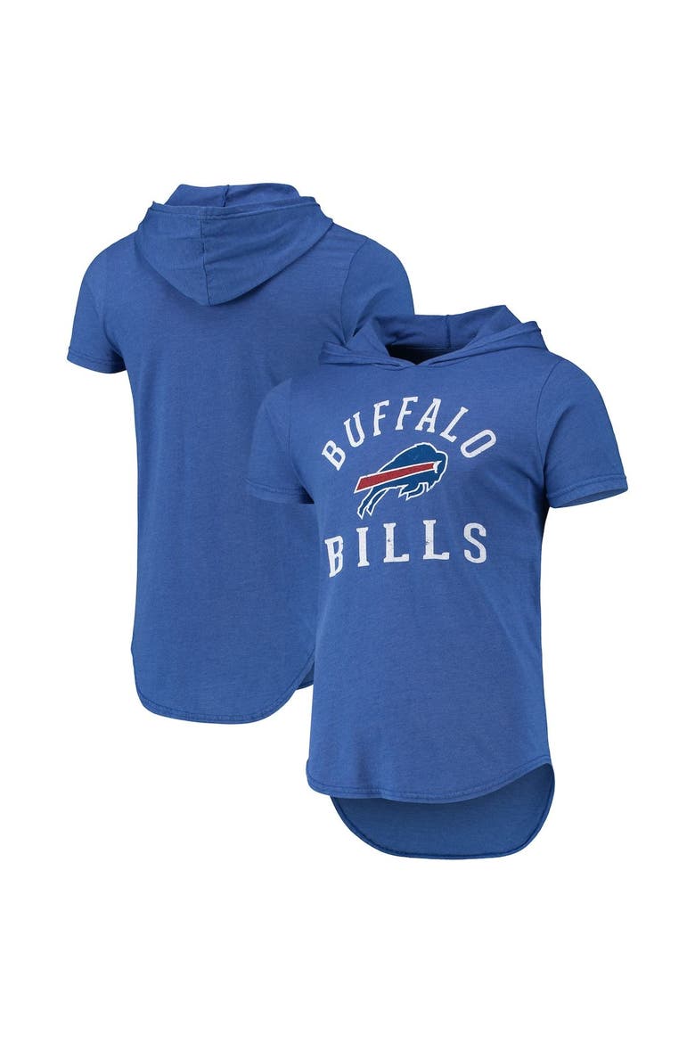 Men's Fanatics Branded Heathered Royal Buffalo Bills Field Goal Tri-Blend Hoodie T-Shirt, Main, color, Heather Royal