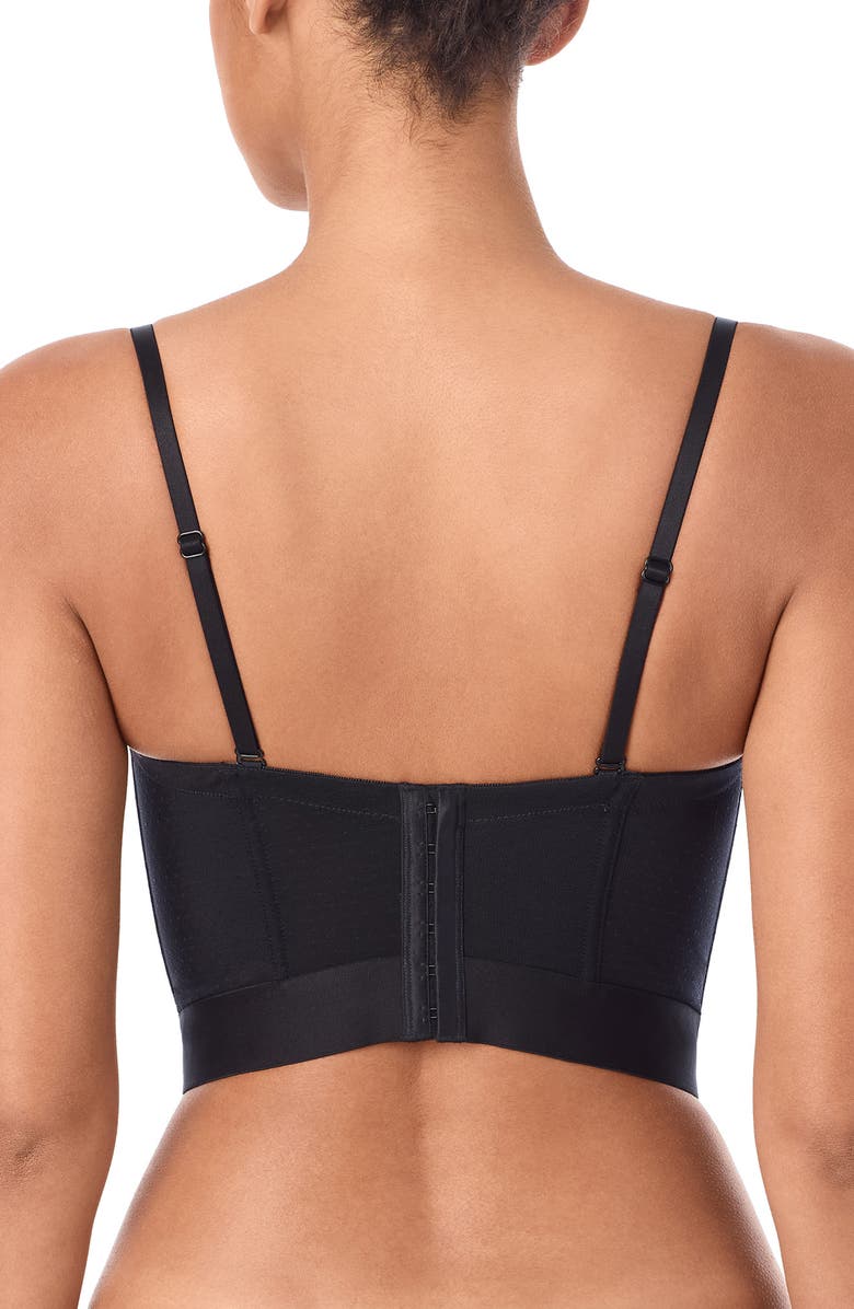 DKNY Dot Mesh Bustier, Alternate, color, Black