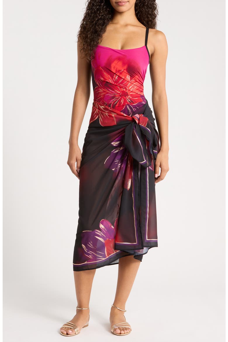 Petali Rosa Cover-Up Pareo, Main, color, BLACK/ MULTI