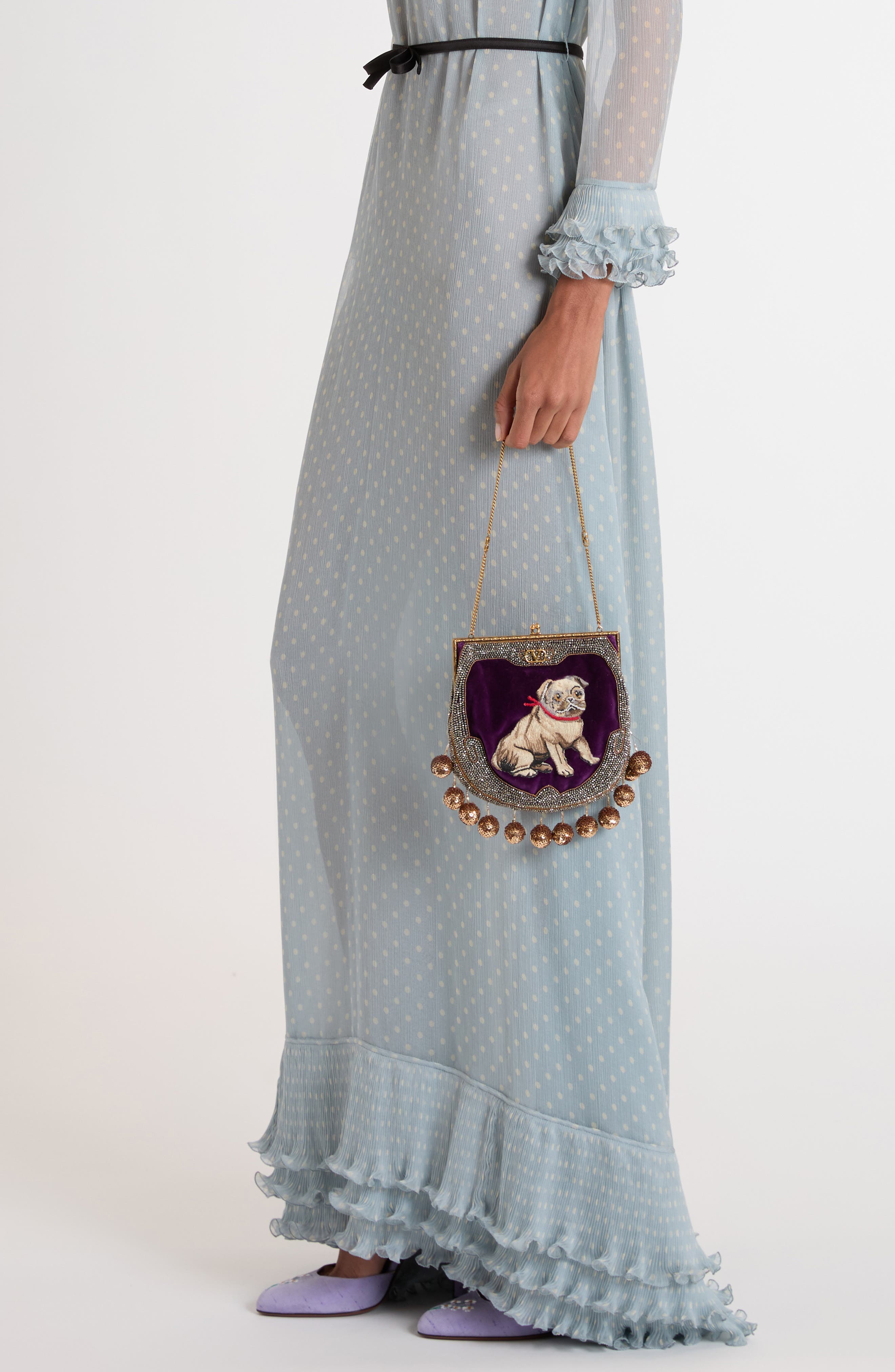 Valentino Garavani Nellcôte Fairy Tales Beaded Minaudiere, Alternate, color, Panse/ Multi