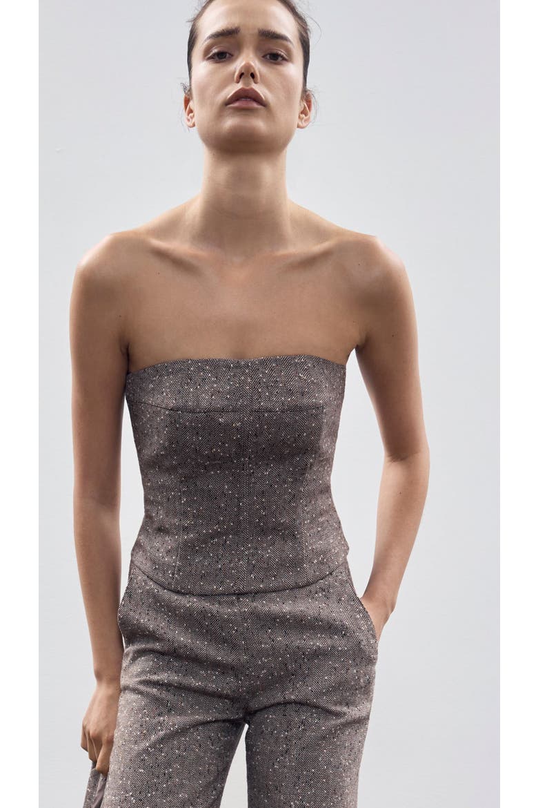 Bustier, Alternate, color, Biscotti Tweed