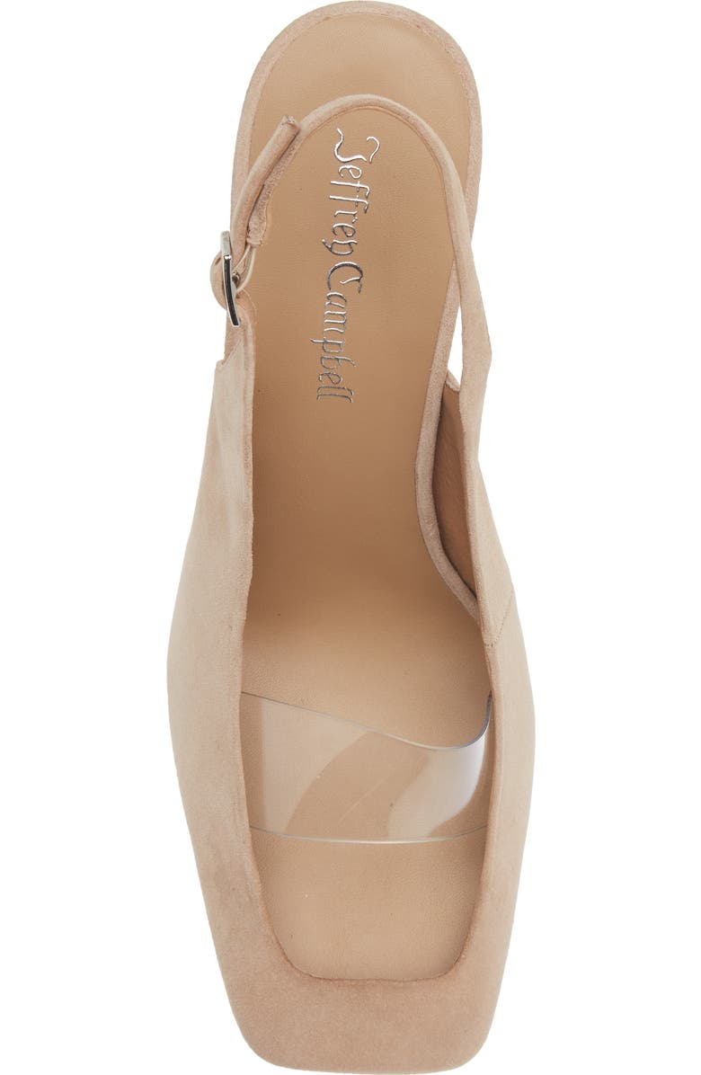 Jeffrey Campbell Nebulis Slingback Wedge Pump, Alternate, color, Beige Suede