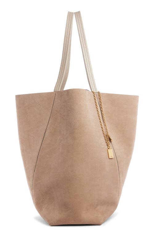 Chloé Spin Suede Tote In Gray