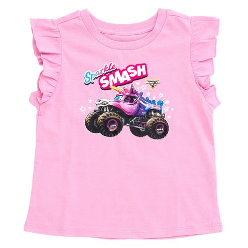 Monster Jam Sparkle Smash Tank Top Skirt & Bag Set In Pink