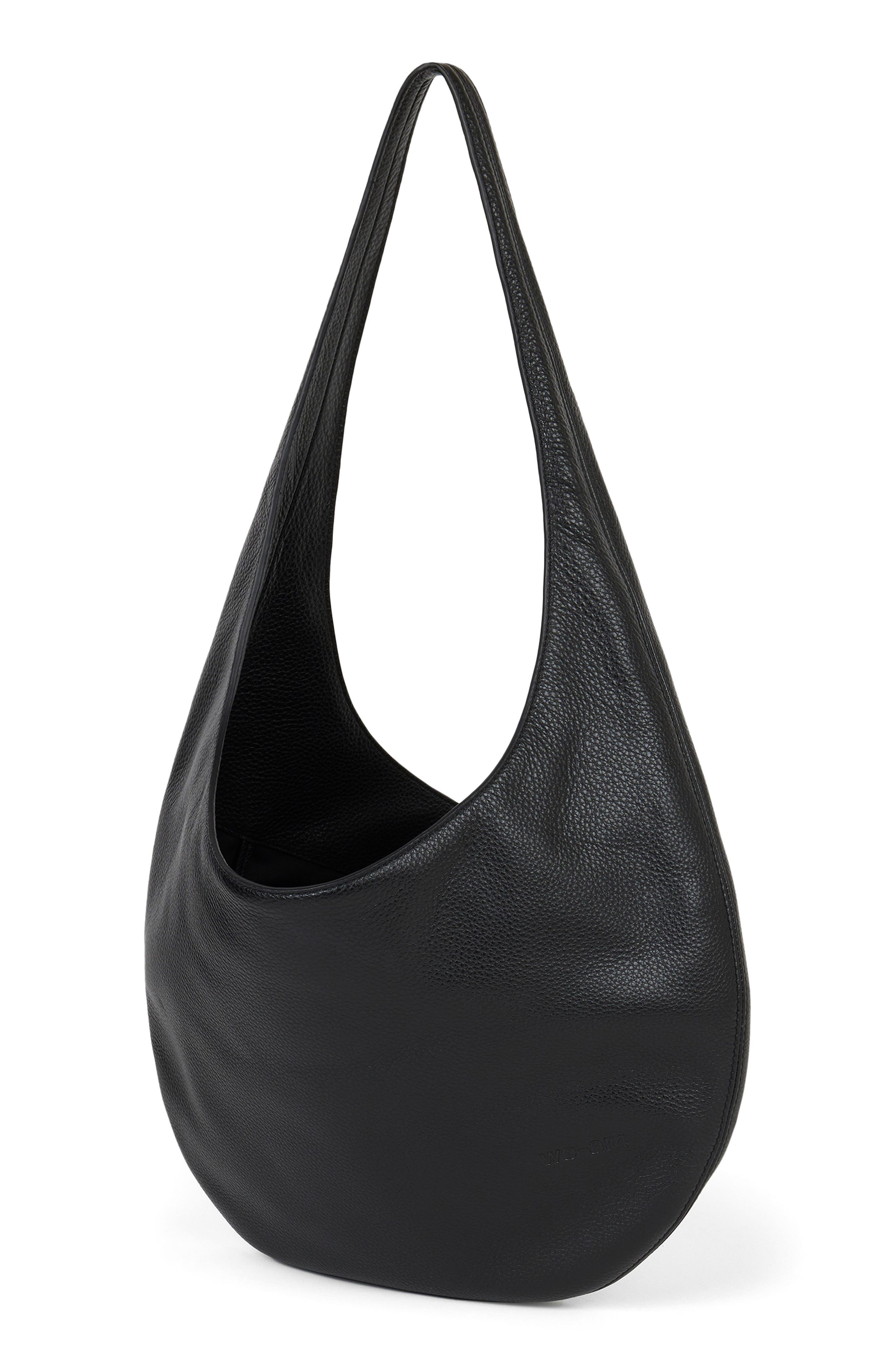 WE-AR4 The H Leather Hobo Bag, Alternate, color, Black
