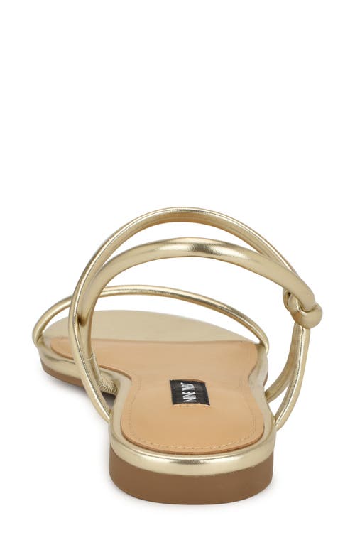 Shop Nine West Maizy Ankle Strap Sandal In Gold