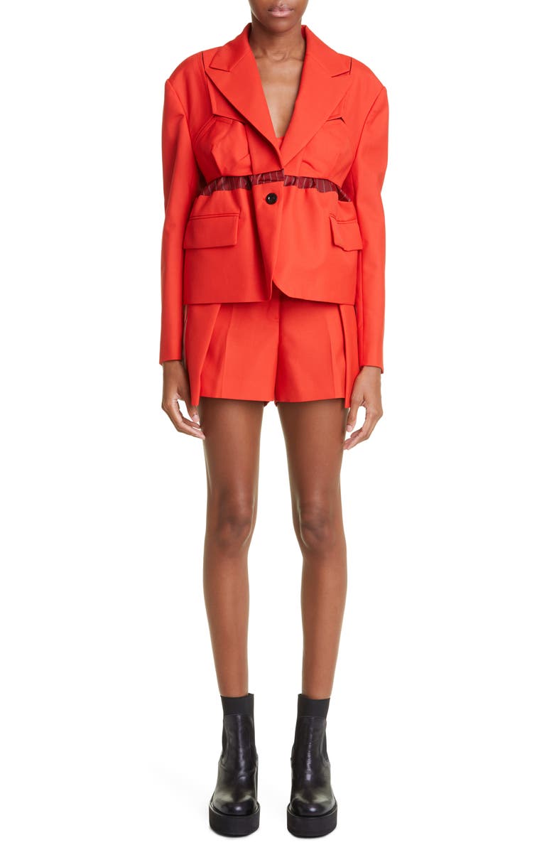 Sacai Hybrid Suiting Jacket, Alternate, color,