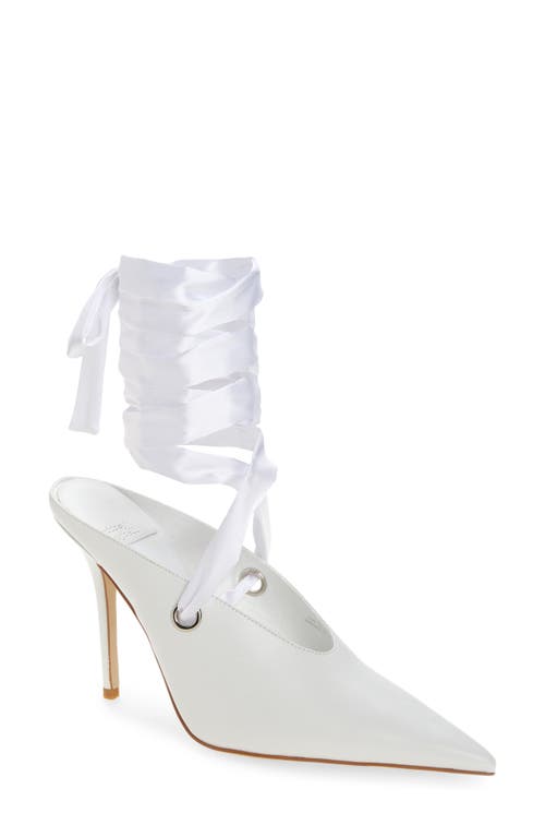 Jeffrey Campbell Grateau Ankle Wrap Mule In White