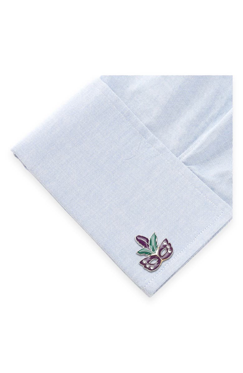 Cufflinks, Inc. Mardi Gras Mask Cuff Links, Alternate, color, 