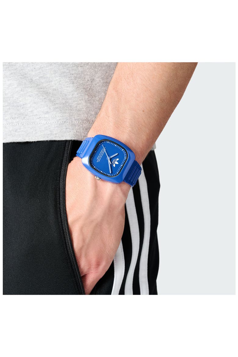 Retro Wave Two Bio-Resin Strap Watch, 37mm, Alternate, color, BLUE