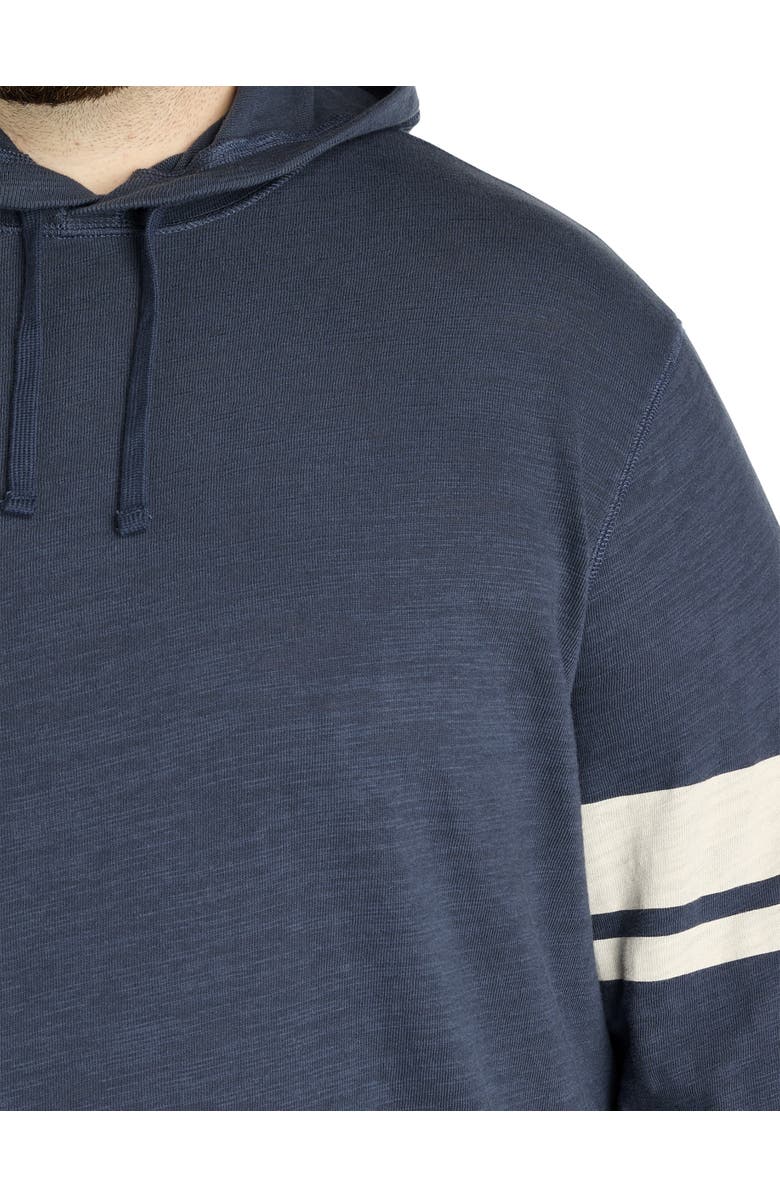 Faherty Big & Tall Sunwashed Striped Hoodie, Alternate, color, Navy