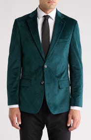 Original Penguin Men s Two Button Velvet Dinner Jacket Green Formal Jackets