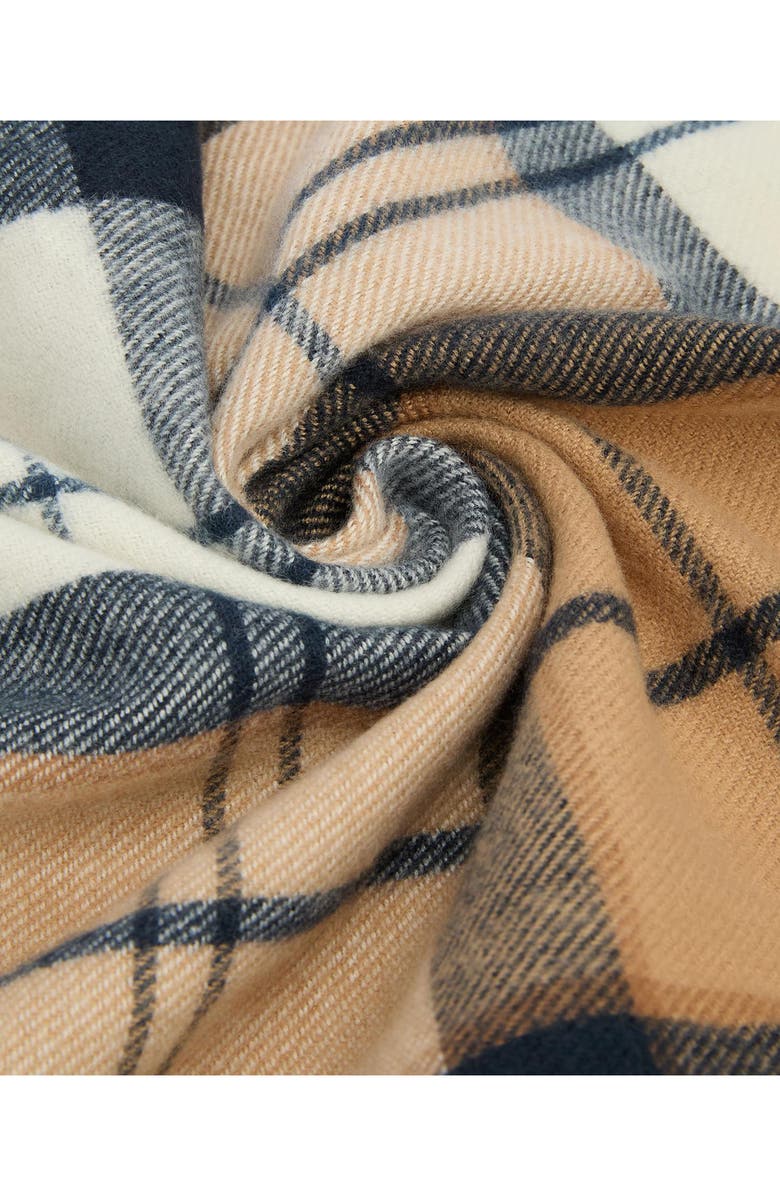 Barbour Hailes Plaid Scarf, Alternate, color, Hessian Navy Tartan