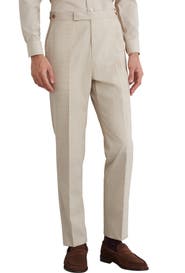 Reiss Vita Check Wool Blend Pants