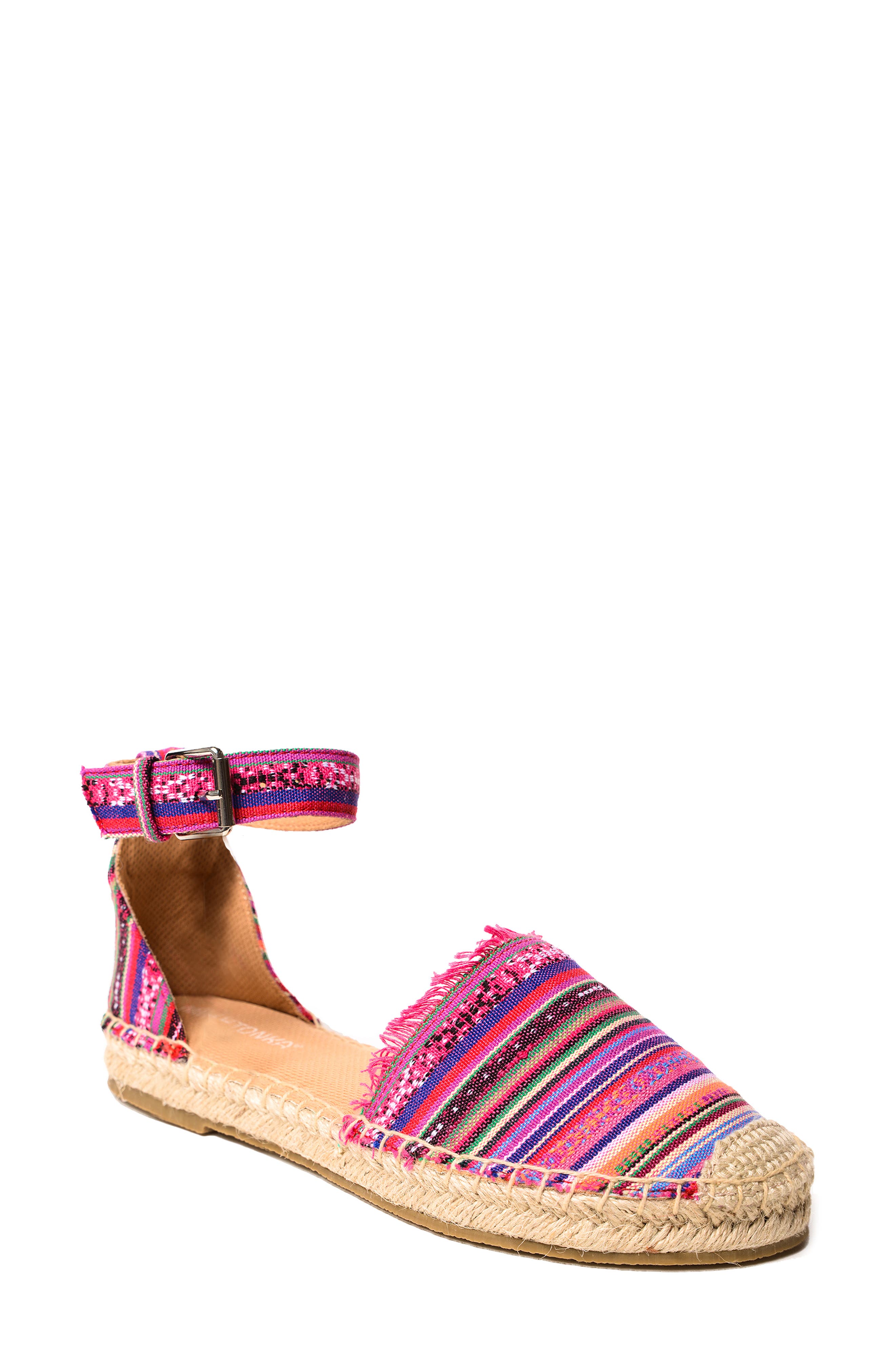 Prima Espadrille Sandal, Main, color, PINK GEOSTRIPE