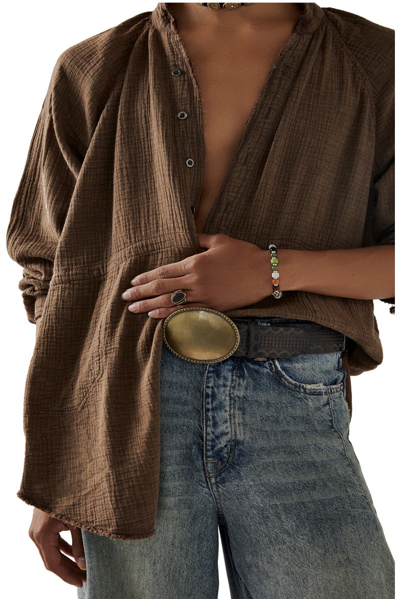 Summer Daydream Tunic Shirt, Main, color, ESPRESSO MARTINI