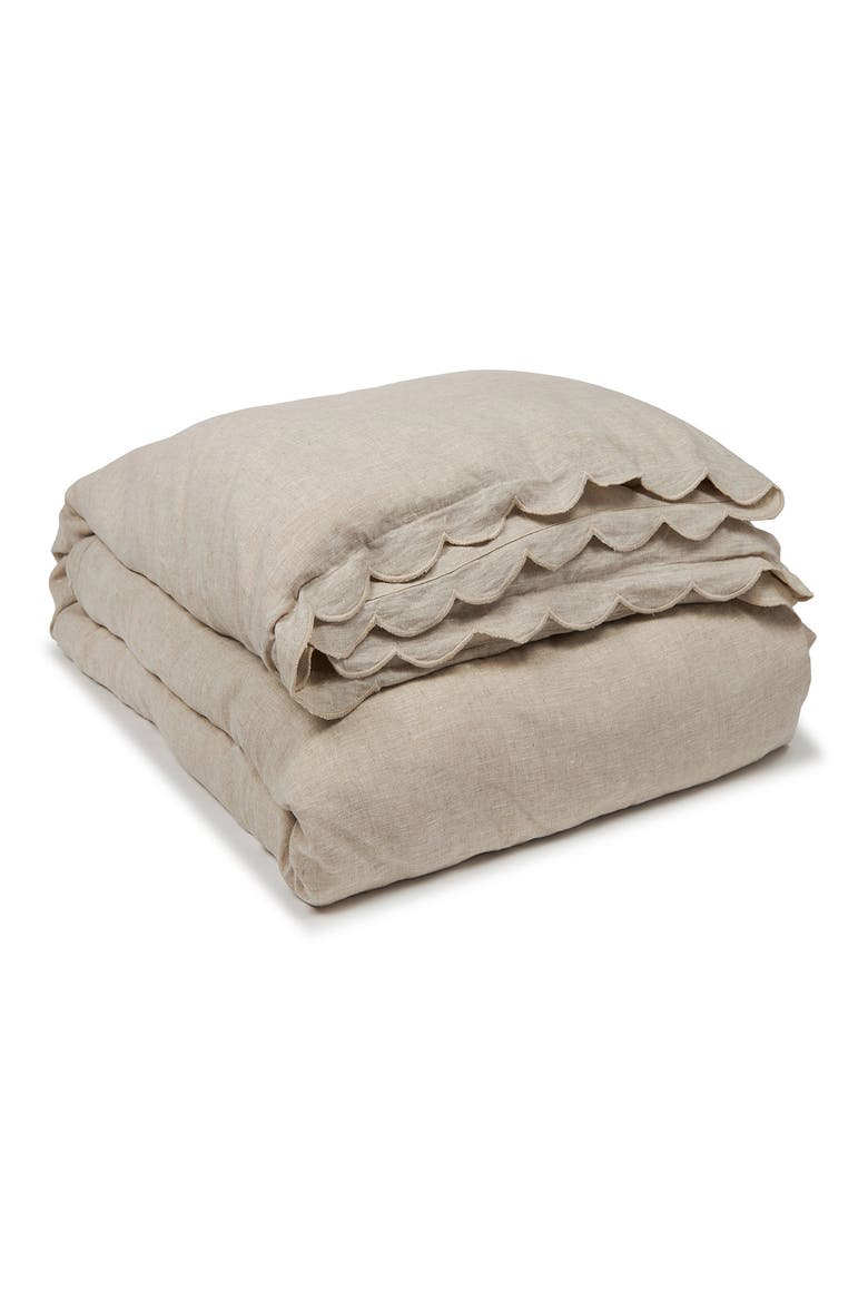 Kelly Linen Duvet Cover, Main, color, FLAX/FLAX