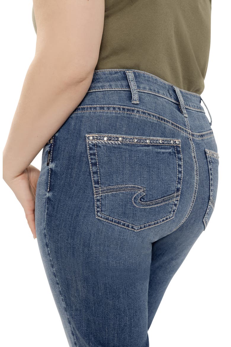 Avery Curvy Studded High Waist Bootcut Jeans, Alternate, color, CROSSROADS