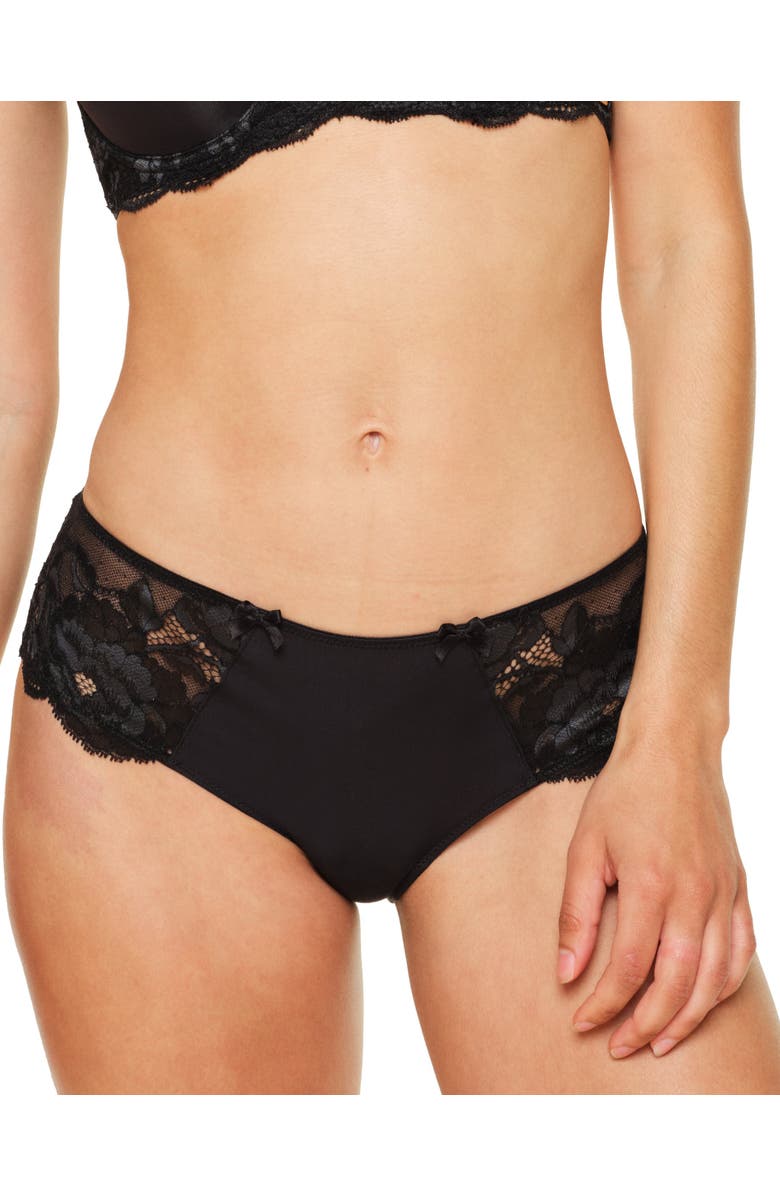 Adore Me Chelsi Brazilian Panties, Main, color, Black