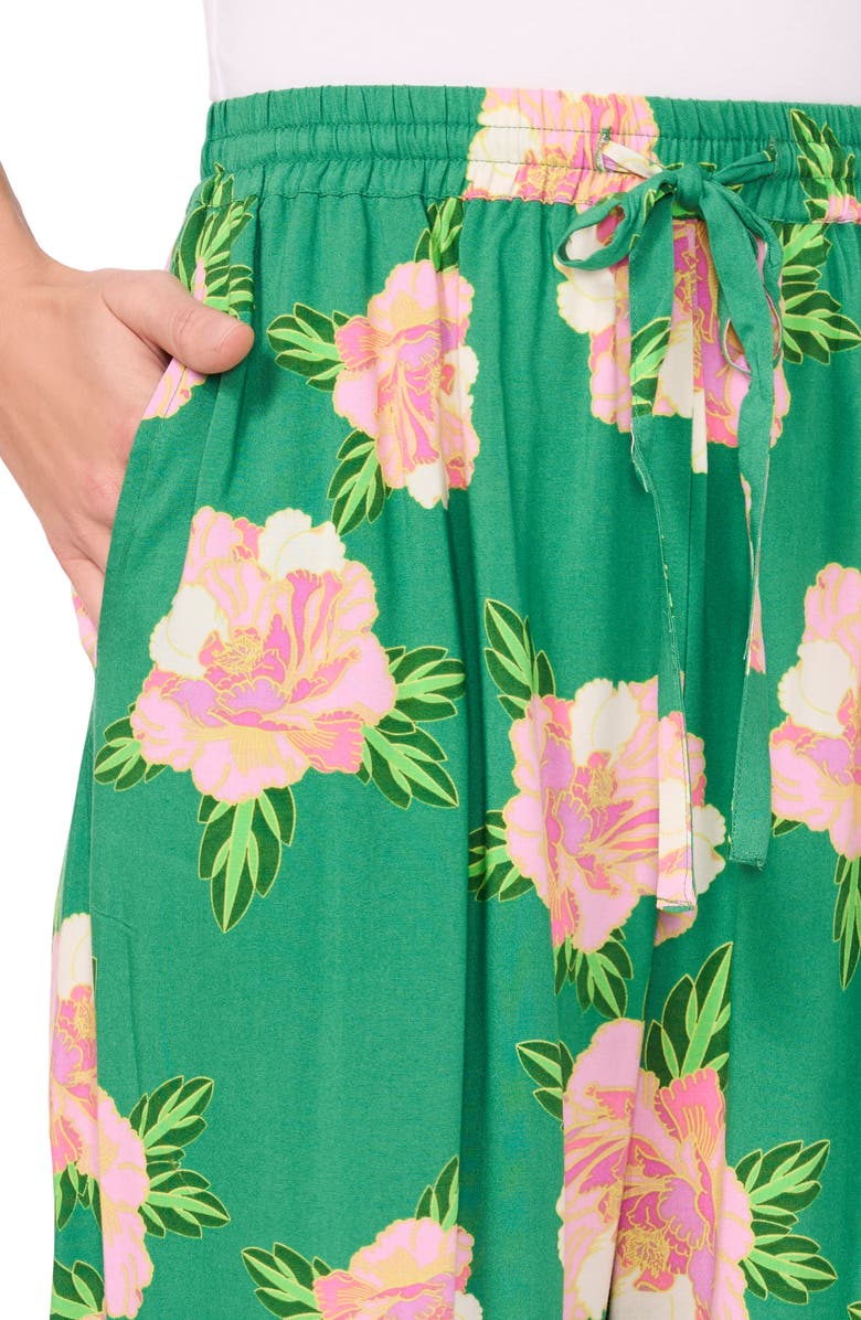 CeCe Floral Print Wide Leg Pants, Alternate, color, 