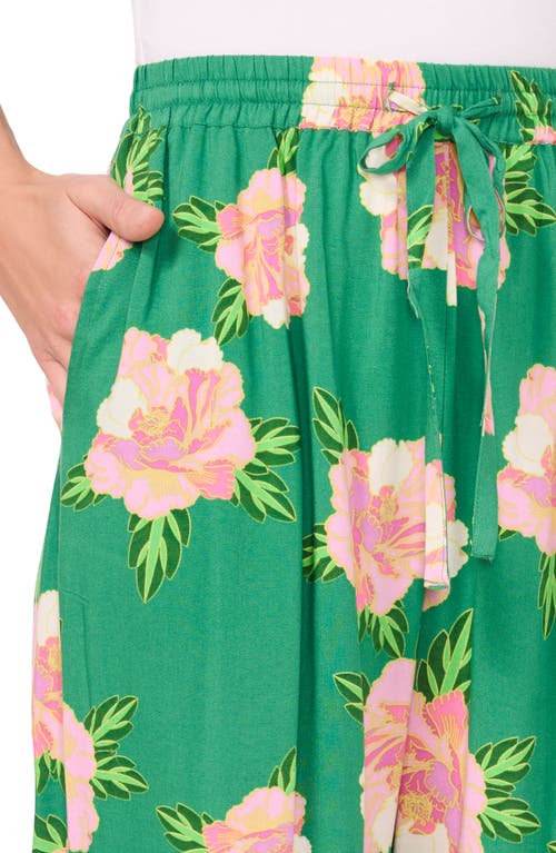 Cece Floral Print Wide Leg Pants