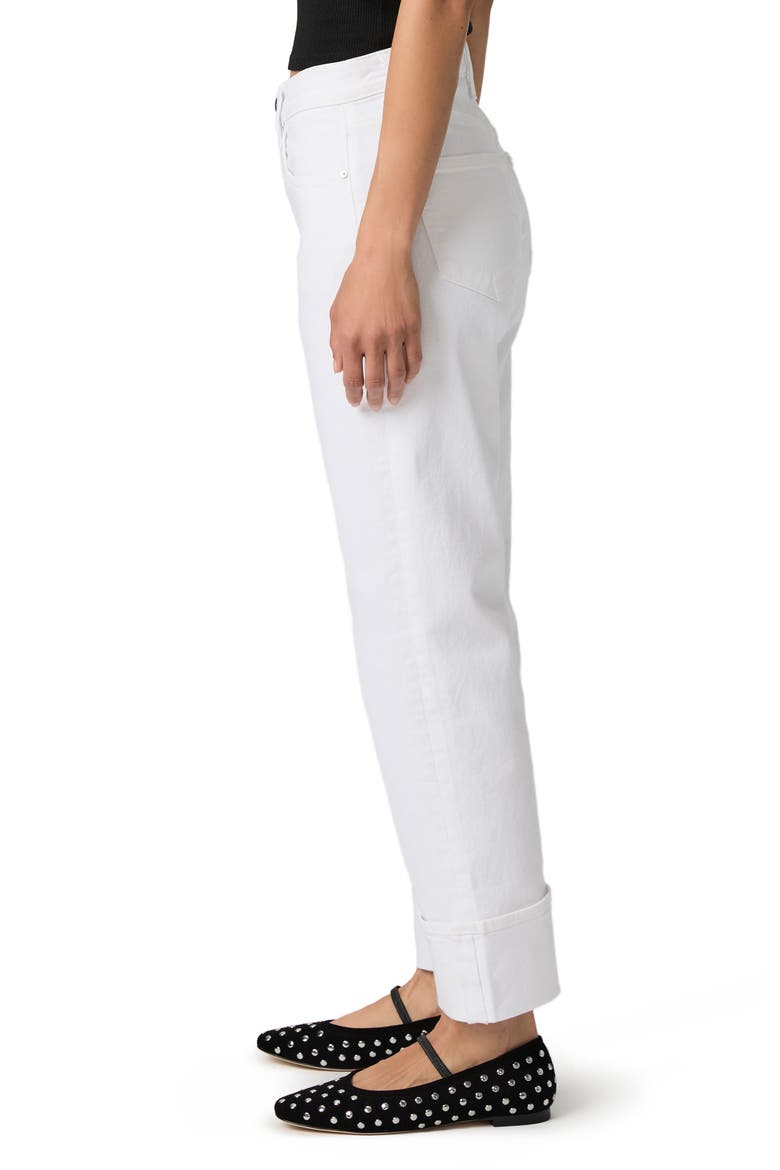 Morgan Cuffed Ankle Straight Leg Jeans, Alternate, color, LAUNDERED WHITE