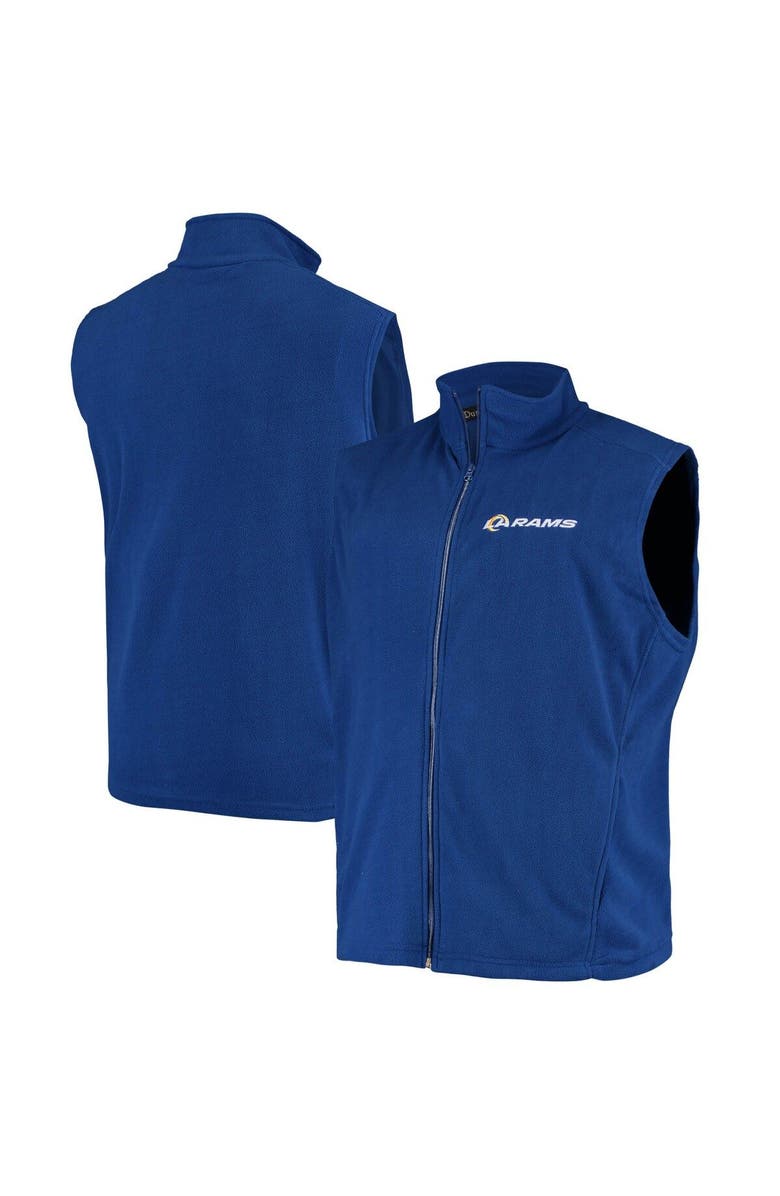 DUNBROOKE Men's Royal Los Angeles Rams Houston Fleece Full-Zip Vest, Alternate, color, 