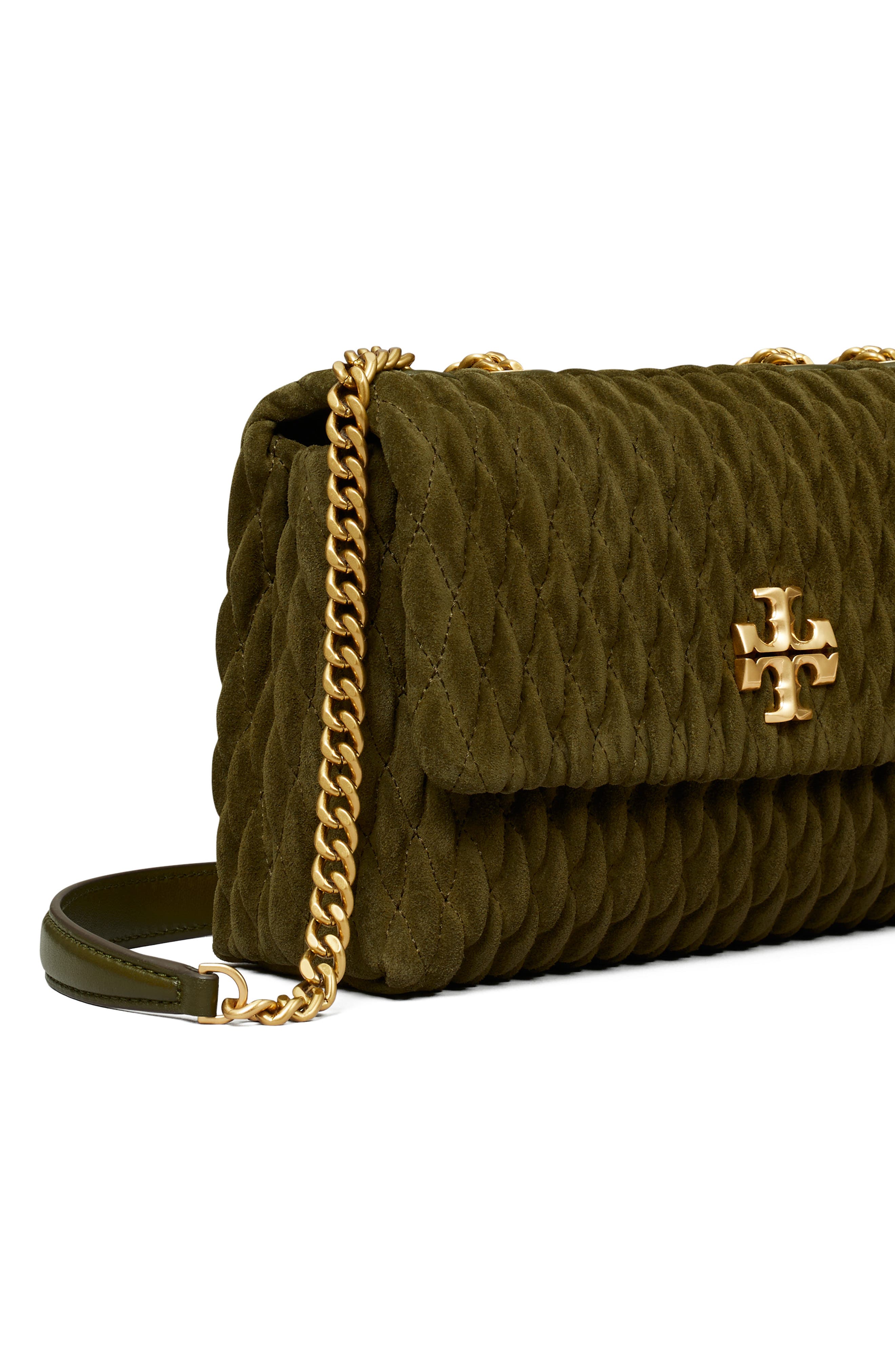 Kira Ruched Suede Convertible Shoulder Bag, Alternate, color, LECCIO