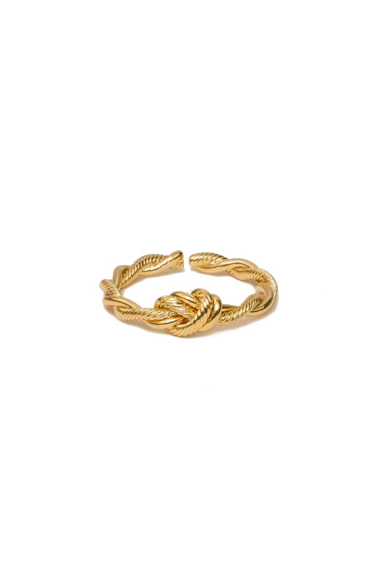 Bearfruit Jewelry Intertwined Adjustable Ring, Main, color, Gold