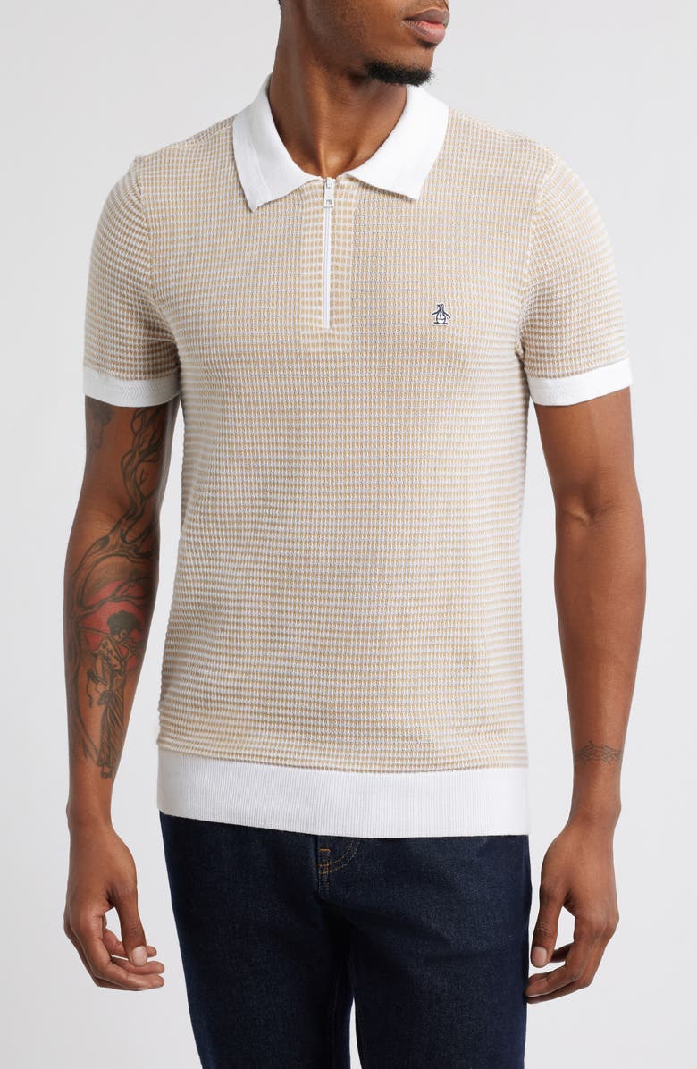 Original Penguin Stripe Cotton Pique Polo, Main, color, 