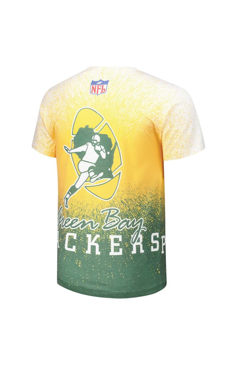 Mitchell & Ness Men's Mitchell & Ness White Green Bay Packers Team Burst Vintage Logo T-Shirt, Alternate, color, White