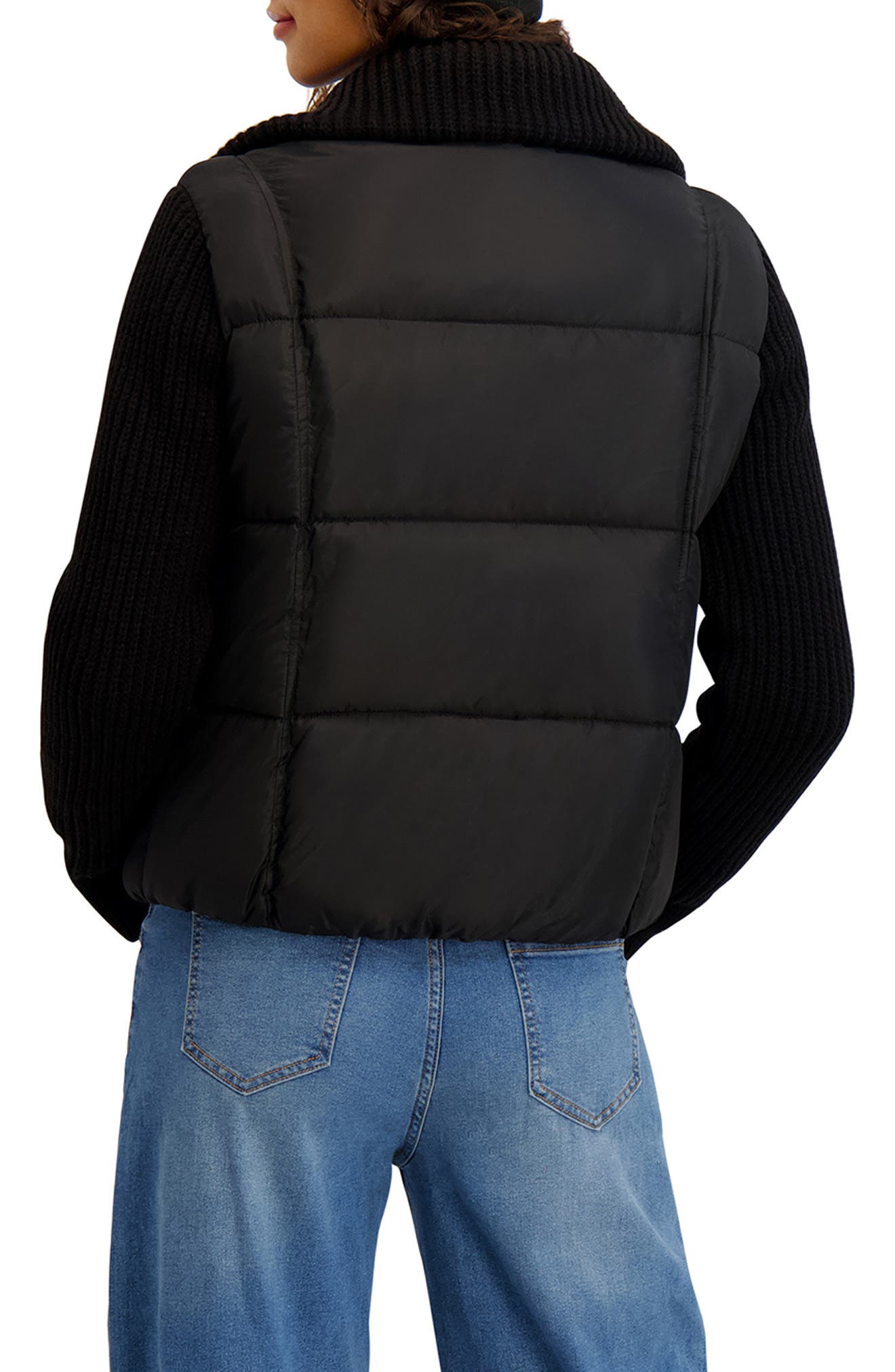 Kensie Knit Sleeve Quilted Core Jacket (Women) | Nordstromrack