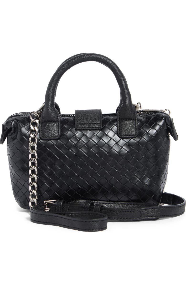 Madden Girl Mini Woven Tote, Alternate, color, Black