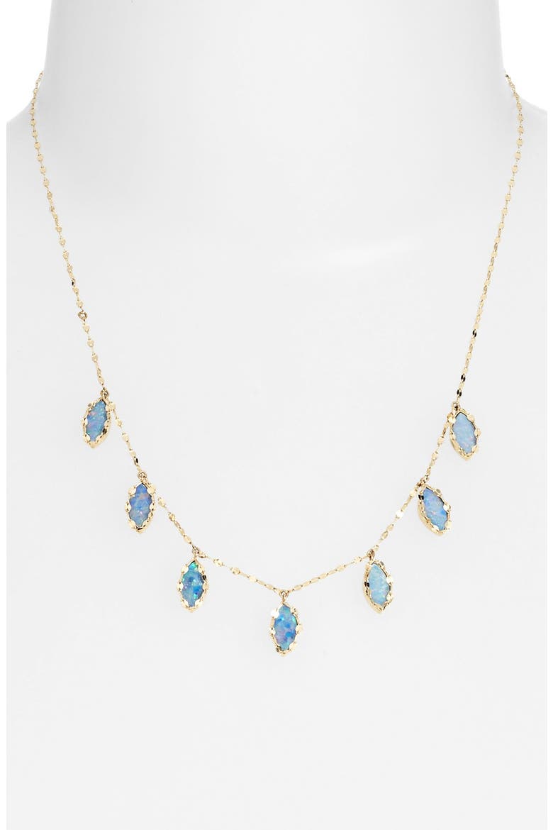 Jewelry 'Riviera - Prix Gypsy' Frontal Necklace, Main, color, AUSTRALIAN OPAL/ YELLOW GOLD
