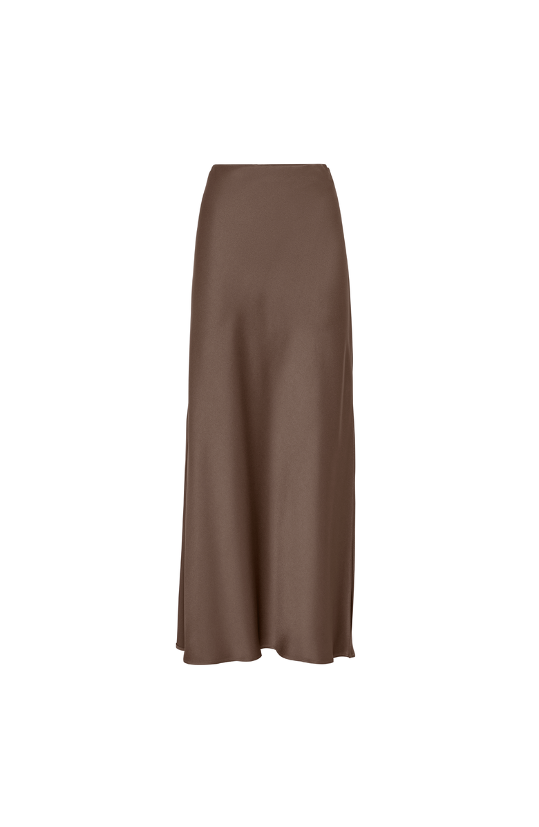 Brunello Cucinelli Fluid Bias-Cut skirt, Main, color, Brown