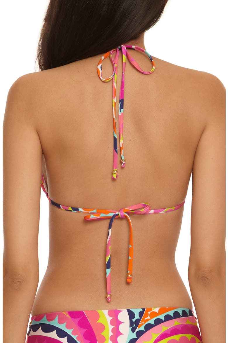 Aphrodite Triangle Bikini Top, Alternate, color, PINK MULTI