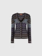 Missoni Slim Viscose Lamé Cardigan With Lace Motif