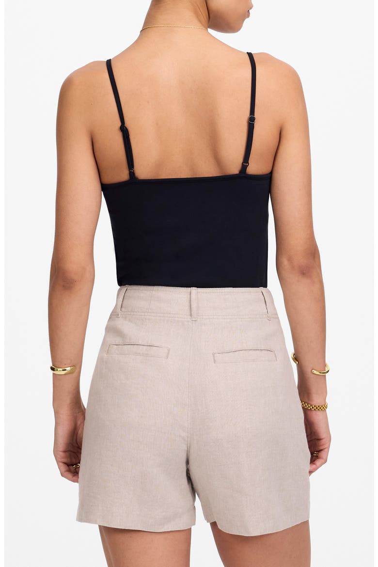 Linen Trouser Shorts, Alternate, color, OAT COLOR LINEN