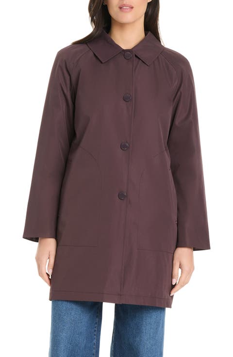 Hooded A-Line Trench Coat