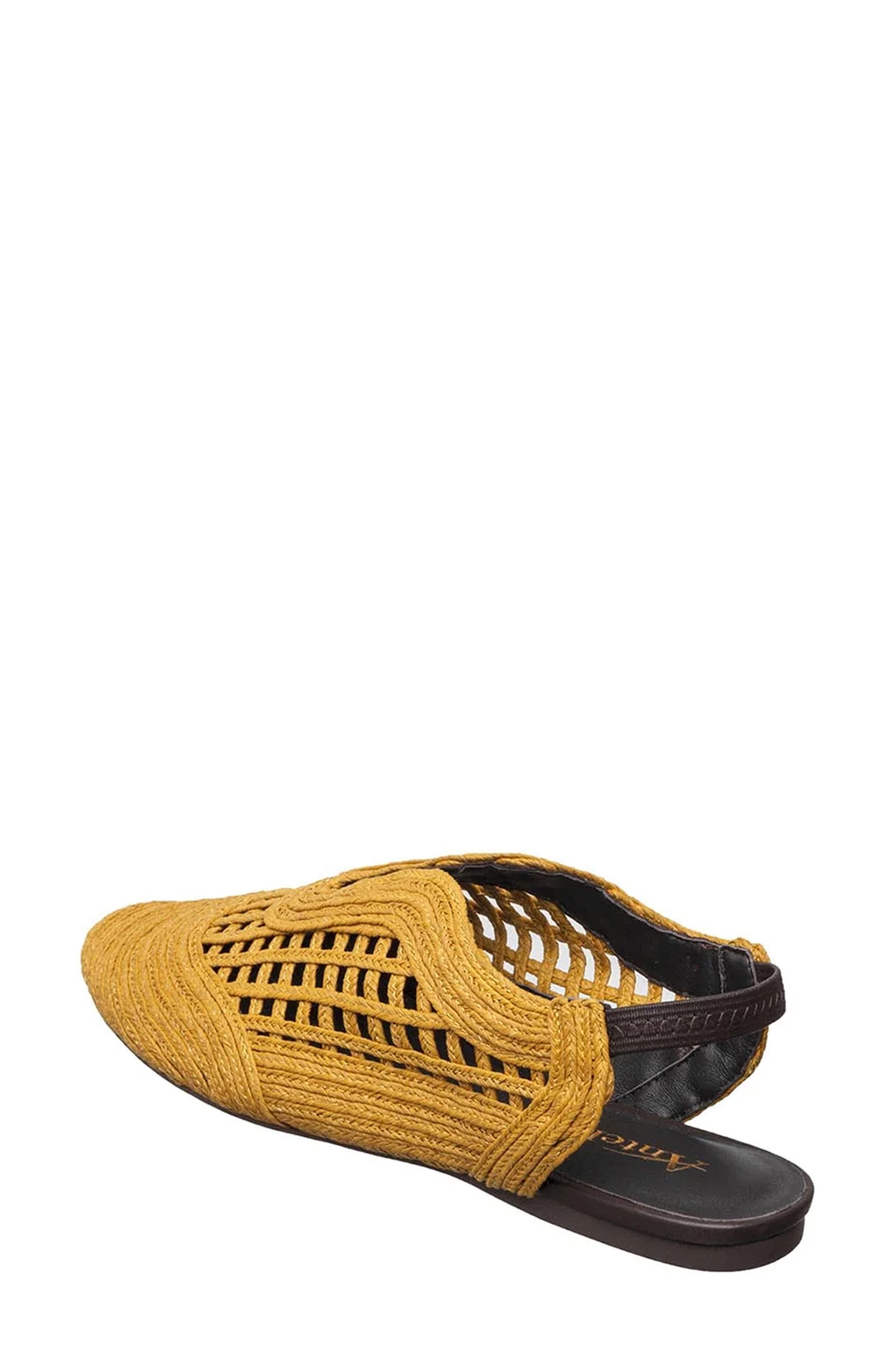 Daisy Slingback Flat, Alternate, color, MUSTARD